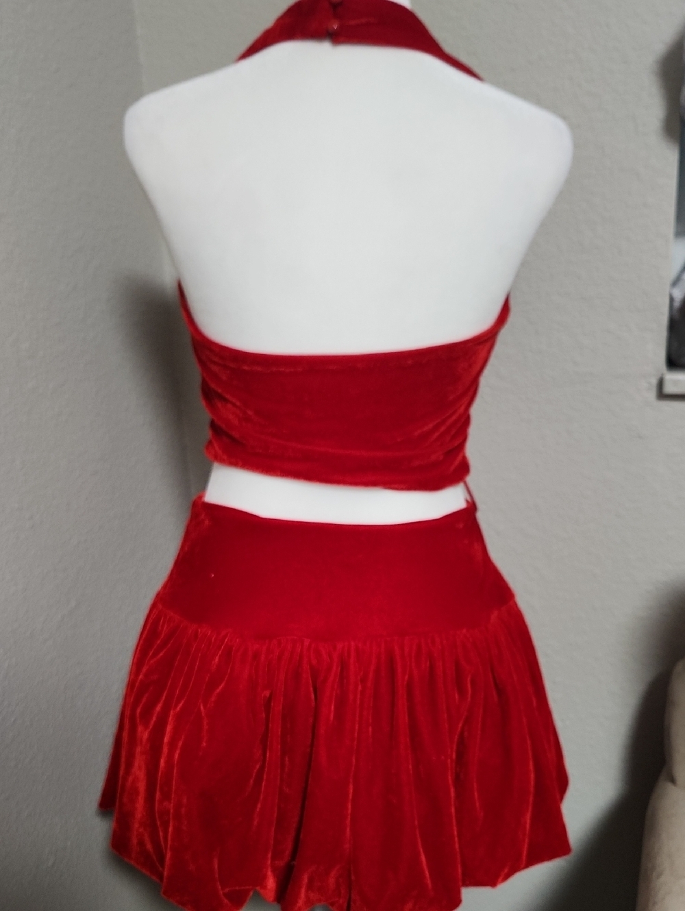 Fashion Nova Divine Velvet Bubble Skirt Set - Picture 7 of 10